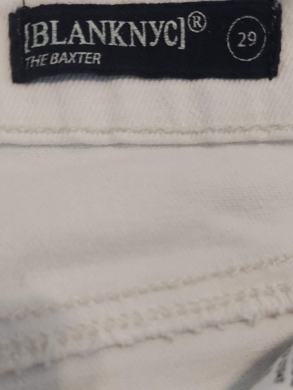 Women's BlankNYC The Baxter Off White Button Fly Straight Leg Jeans Size 29 - Picture 3 of 8